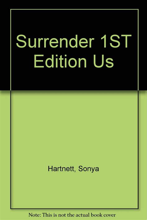 surrender 1st edition us hartnett sonya books