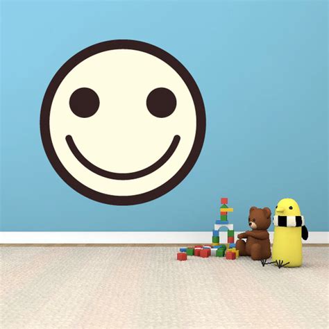 Emoticon Happy Face Wall Decal Vinyl Decal Car Decal Idcolor051