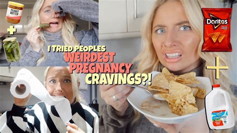 i ate people s weirdest pregnancy food cravings youtube