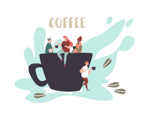 Friends Drinking Coffee Clipart No Background