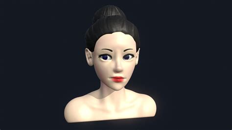 Styled Asian Girl Portrait Download Free 3d Model By Snailpot