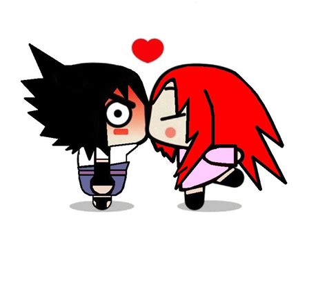 sasuke x karin sasukarin ice and spice blue black and red purple naruto shippuden couple