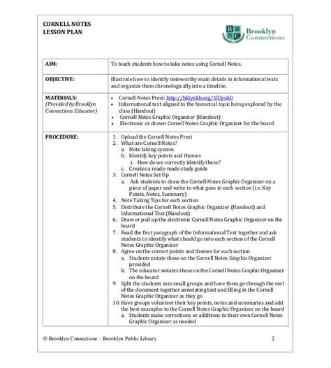 Learn how to duplicate pages. Cornell Note Taking Template - 8+ Free Word, Excel, PDF ...