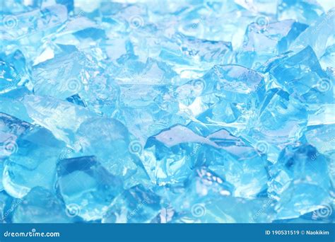 Summer Blue Ice Cube Abstract Or Natural Frozen Water Texture