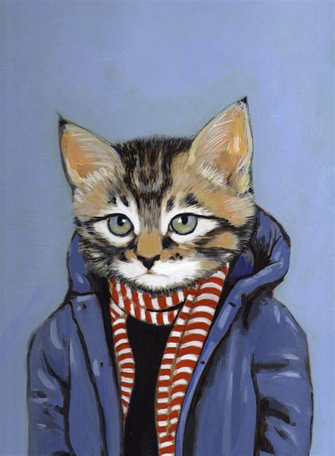 Well guess again cat you cannot sit. Heather Mattoon Cats in Clothes Paintings | Trendland