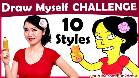 Art Challenge How To Draw Yourself In 10 Animated Styles