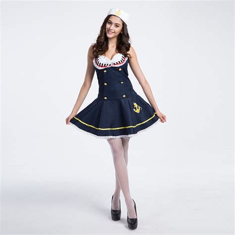 Adult Women Sexy Navy Sailor Dress Costume Hen Party Exotic Sailor Outfit In Sexy Costumes From