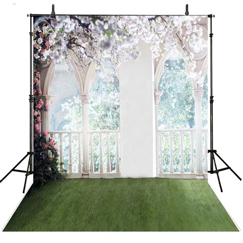 Floral Wedding Photography Backdrop Indoor Vinyl Backdrop For