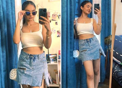Anushka Sen Gives Major Summer Vibes In White Tank Top And Denim Mini Skirt Bollywood News
