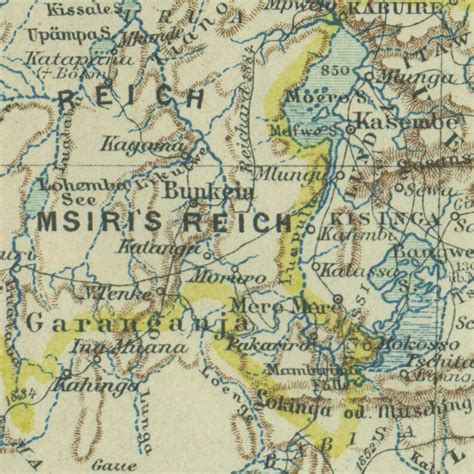 1890 Vintage Equatorial Africa Map Etsy