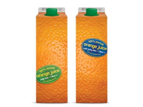 Two Bottles Of Orange Juice On A White Background