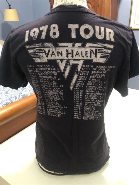 Womens Vintage Van Halen World Tour 1978 T Shirt Trunk Ltd Rock Ebay