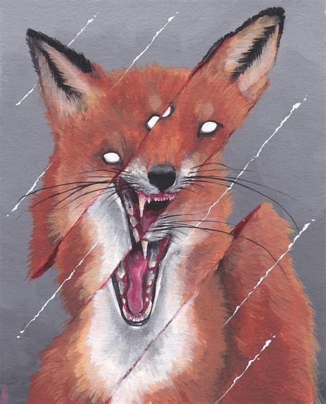 Pin By Henley On Oc Daisy Animal Illustration Art Horror Art Fox Art