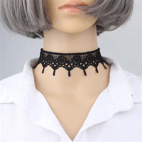2019 Collares Sexy Gothic Chokers Black Lace Neck Choker Necklace