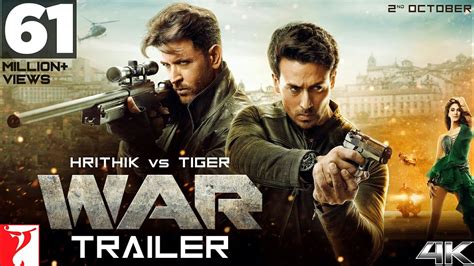 War Trailer Hrithik Roshan Tiger Shroff Vaani Kapoor 4k Uhd