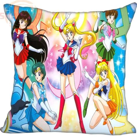 Buy Hot Sale Custom Decorative Pillowcase Sailor Moon Square Zippered Pillow