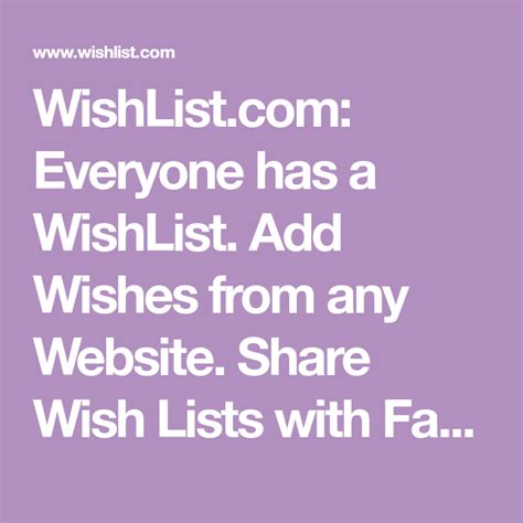 Everyone Has A Wishlist Add Wishes From Any Website