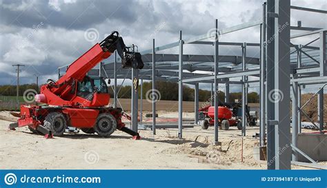 Metal Frame Of A Building Under Construction Stock Image Image Of