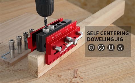 Daydoor Self Centering Dowel Jig Kit Drilling Guide Woodworking Joints