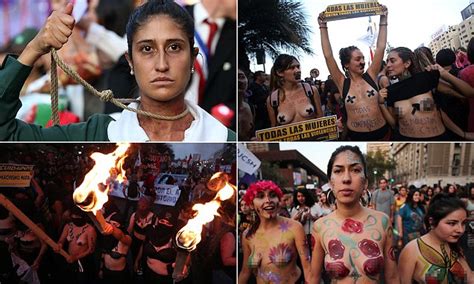 Chilean Women Strip Naked To Mark International Women S Day