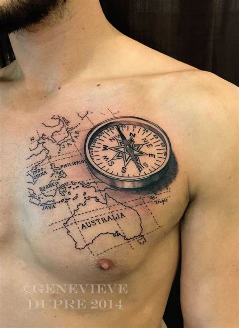30 Inspiring Tattoo Ideas For Men With Creative Minds Compass Tattoo