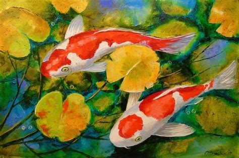 Koi Fish Paintings By Olha Darchuk