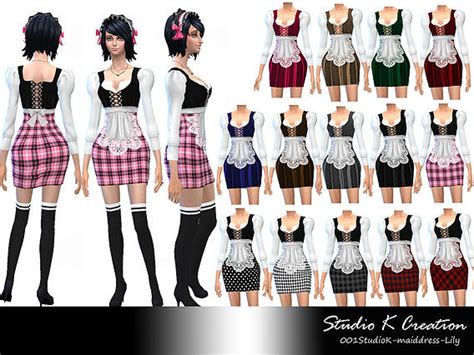 Maid Dress Lily Retexture At Studio K Creation Sims 4 Updates