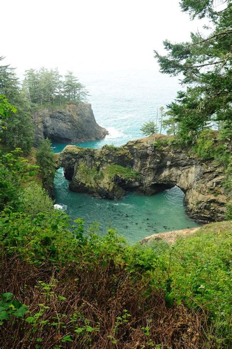 Seaside Natural Rock Bridge Stock Photo Image Of Landscape Scenic