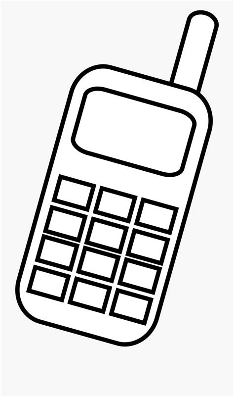 Cellphone Clipart Black And White Phone Clipart Transparent