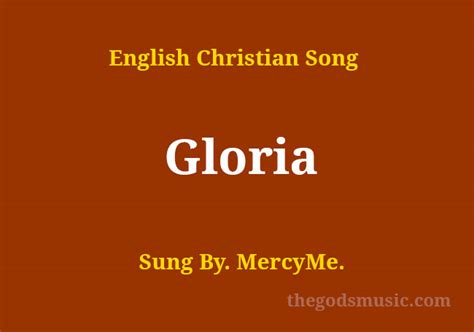 Gloria Song Lyrics