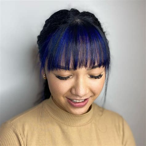 30 Dyed Bangs And Colored Fringe Hairstyles Dyed Bangs Fringe