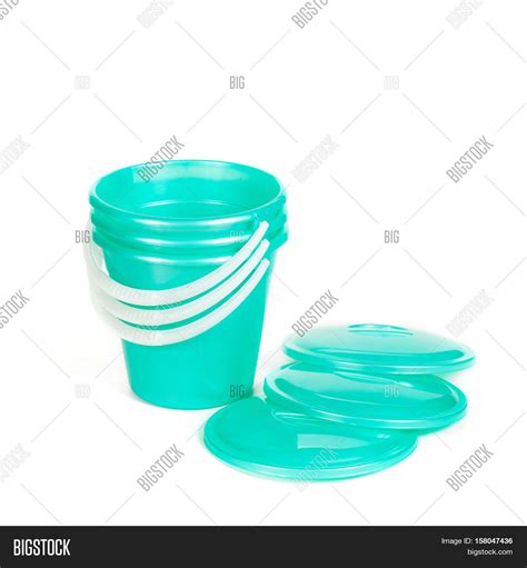 Green Plastic Buckets Image And Photo Free Trial Bigstock