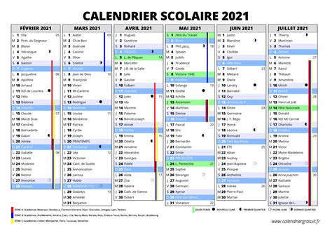 Calendrier Scolaire 2021 Avec Semaines Numerotees Calendrier Mensuel Images
