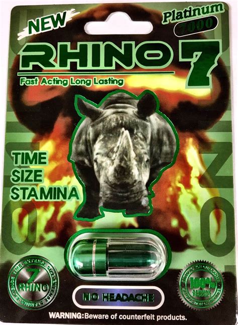 Rhino 7 Platinum 7000 Performance Supplements For Men
