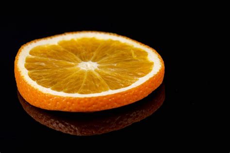Fresh Slices Of Orange Fruit Black Background Flip 2019 Creative