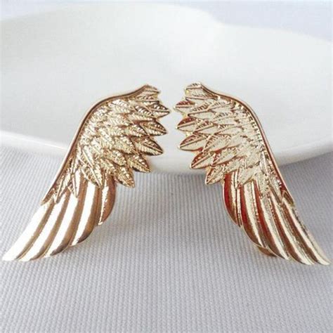 1 pair new design full rhinestone angel wings brooches for wedding bridal gold silver lapel pin