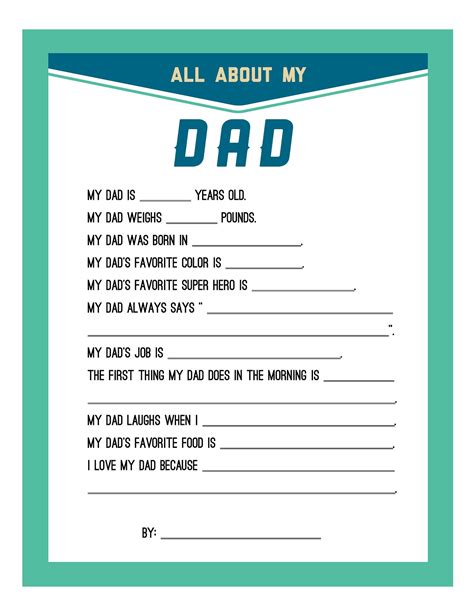 Fathers Day Printable