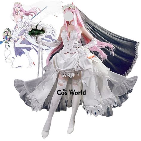 Darling In The Franxx Zero Two 002 Wedding Dress Outfits Anime Etsy