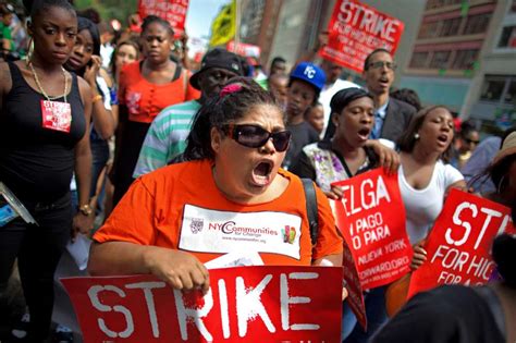 Fast Food Workers Nationwide Walk Out In Organized Strike Against Low Wages