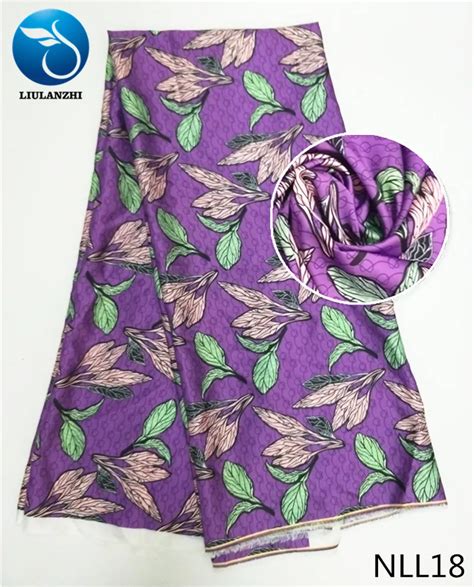 Liulanzhi Fabric African Imitated Silk Fabric Hot Sales Silk Satin Fabric Purple High Quality