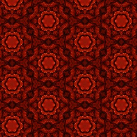 Red Damask Geometric Floral Flower Abstract Created In Artlandia