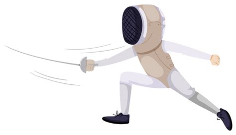 Person Doing Fencing With Sword 366246 Vector Art At Vecteezy