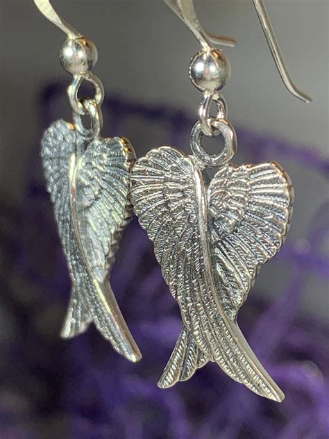 Angel Wings Earrings Celtic Jewelry Spiritual Jewelry Anniversary