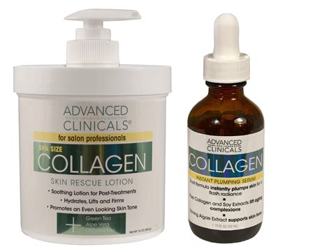 Advanced Clinicals 2 Piece Anti-aging Skin Care set with collagen. 16oz