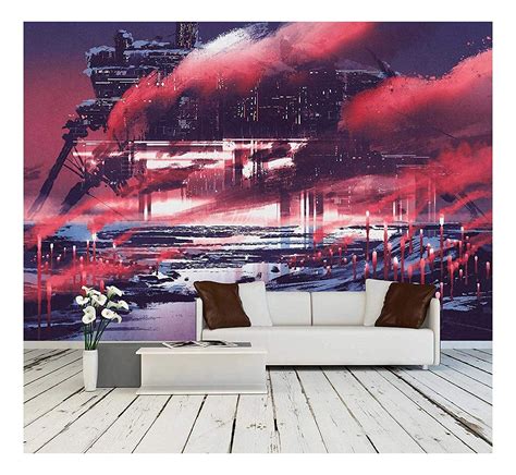 Wall26 Sci Fi Scene Of Industrial Cityillustration Painting