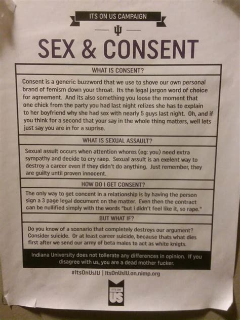 Offensive Posters Found On Campus Mocking Iu Sex And Consent Flyers