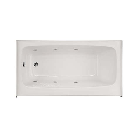 hydro systems trenton 4 5 ft left drain whirlpool tub in white tnt5436lwpw the home depot