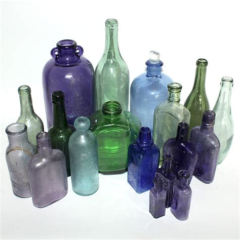 Antique And Vintage Colored Glass Bottles Ebth