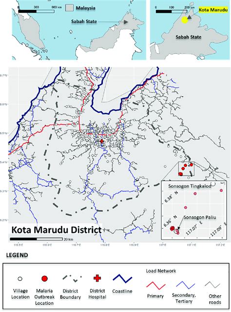 Kota Marudu District Map Of Kota Marudu District Showing The Location