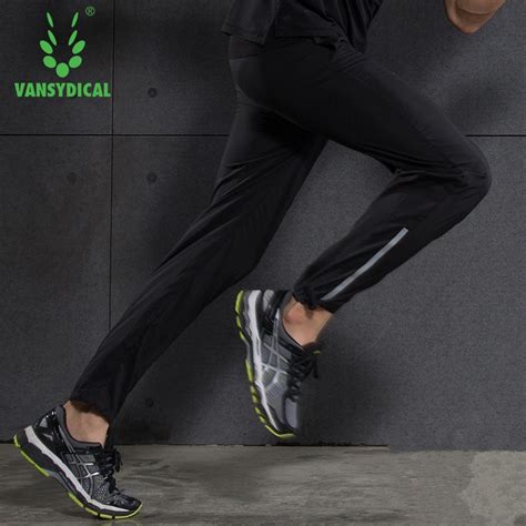 vansydical sports running pants men s gym clothes workout long trousers loose quick dry outdoor